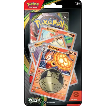 Pokemon TCG Mega Evolution Perfect Order Premium Checklane Blister Cinderace - slika proizvoda pod brojem: 1