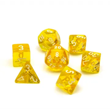 Chessex Translucent Yellow with White - image of product number: 1