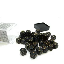 Preporučeni proizvod: Chessex Opaque Black with Gold 12mm D6 (36 Dice)