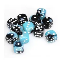 Recommended product: Chessex Gemini Black Shell with White 16mm D6 (12 Dice)