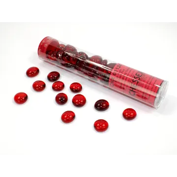 Chessex Crystal Red Glass Stones Tube - slika proizvoda pod brojem: 1