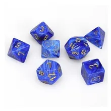 Recommended product: Chessex Vortex Blue with Gold 7- Dice Set