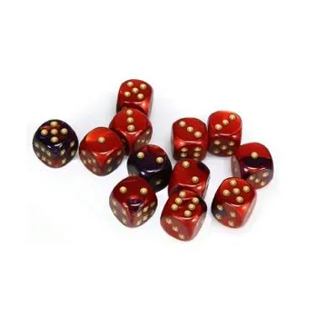 Chessex Gemini Purple Red with Gold 16mm D6 (12 Dice) - slika proizvoda pod brojem: 1