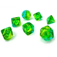 Preporučeni proizvod:  Chessex Gemini Translucent Green-Teal with Yellow 7-Dice Set