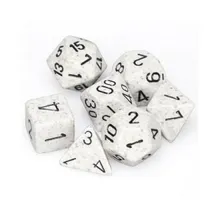 Recommended product: Chessex Speckled Arctic Camo