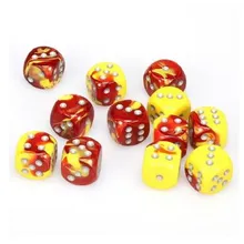 Preporučeni proizvod:  Chessex Gemini Red Yellow with Silver 16mm D6 (12 Dice)
