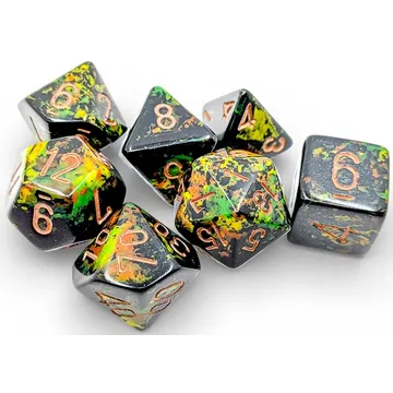 Chessex Brush Deep Forest Polyhedral 7-Die Set - slika proizvoda pod brojem: 1