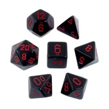 Recommended product: Chessex Opaque Black with Red