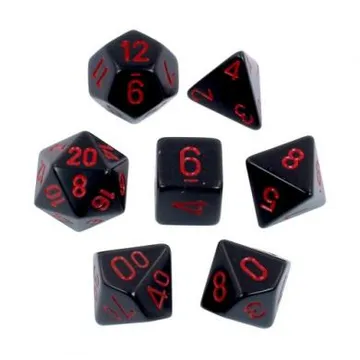 Chessex Opaque Black with Red - slika proizvoda pod brojem: 1