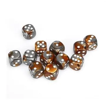 Chessex Gemini Copper Steel with White 16mm D6 (12 Dice) - slika proizvoda pod brojem: 1