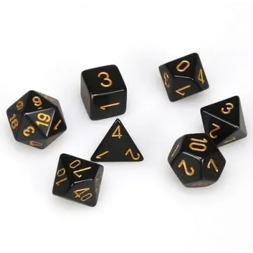 Chessex Opaque Black with Gold - slika proizvoda pod brojem: 1