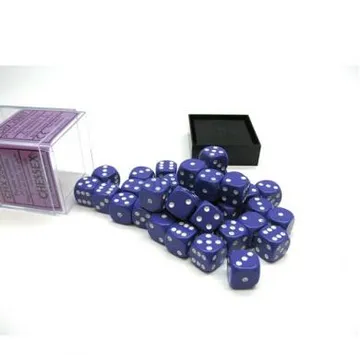 Chessex Opaque Purple with White 12mm D6 (36 Dice) - slika proizvoda pod brojem: 1