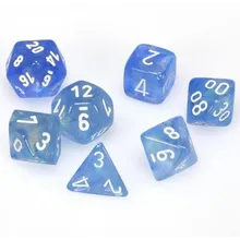 Preporučeni proizvod:  Chessex Borealis Sky Blue with White 7-Dice Set Luminary