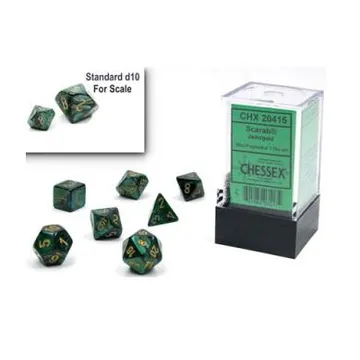 Chessex Mini Scarab Jade with Gold 7-Dice Set - slika proizvoda pod brojem: 1