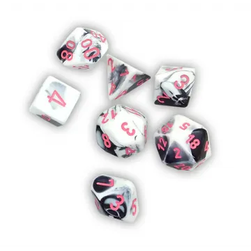 Chessex Gemini Black White with Pink - slika proizvoda pod brojem: 1