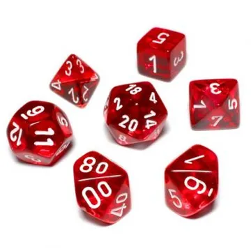 Chessex Translucent Red with White - image of product number: 1