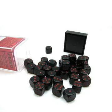 Chessex Opaque Black with Red 12mm (36 Dice) - slika proizvoda pod brojem: 1