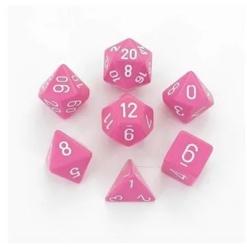 Chessex Opaque Pink with White - image of product number: 1