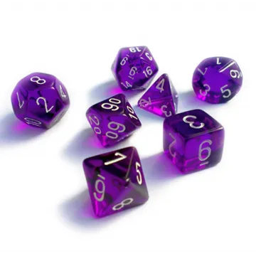 Chessex Translucent Purple with White - image of product number: 1